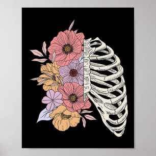 Rib Cage Blume Easy Halloween Kostüm Poster