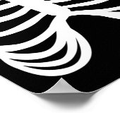 Rib Cage Funny Badminton Player T Shirt Geschenk Poster (Ecke)