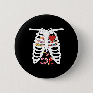 Rib Cage Röntgen Candy Funny Halloween Kostümkids Button