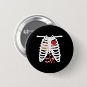Rib Cage Röntgen Candy Funny Halloween Kostümkids Button (Vorne & Hinten)