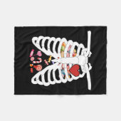 Rib Cage Röntgen Candy Funny Halloween Kostümkids Fleecedecke (Vorderseite (Horizontal))