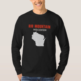 Rib Mountain USA State America Travel Montanan Hel T-Shirt