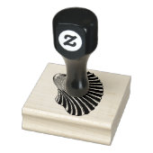 Ribbed Clam Muschel Illustration Gummistempel (Stempel)