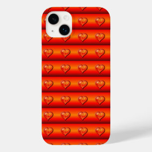 Ribbed Flaming Hearts Case-Mate iPhone Hülle
