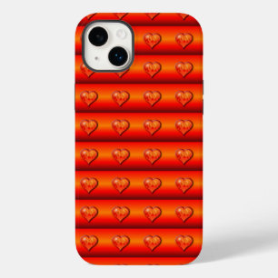 Ribbed Flaming Hearts iPhone Hülle