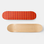 Ribbed Hearts on Fire Skateboard (Horizontal)