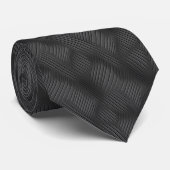 Ribbed Textur in grau-schwarz Muster Krawatte (Gerollt)