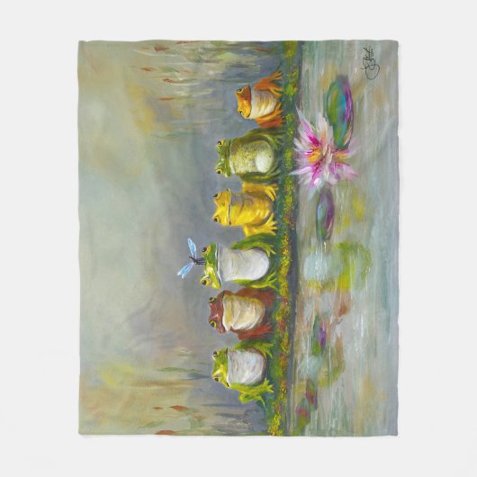 Ribbit Fluss Fleecedecke (Vorderseite)