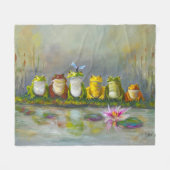 Ribbit Fluss Fleecedecke (Vorderseite (Horizontal))