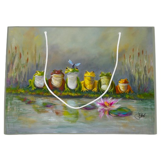 Ribbit Fluss Große Geschenktüte (Vorderseite)