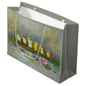 Ribbit Fluss Große Geschenktüte (Vorderseite Schrägansicht)