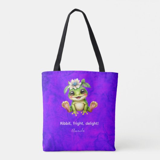 Ribbit Fright Delight Halloween Frosch Tasche (Rückseite)
