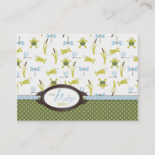 Ribbit Frog and Draquelly Baby Shower Begleitkarte