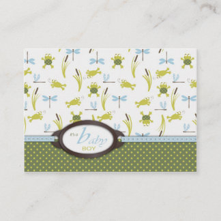 Ribbit Frog and Draquelly Baby Shower Begleitkarte