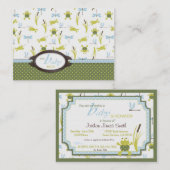 Ribbit Frog and Draquelly Baby Shower Begleitkarte (Vorne/Hinten)