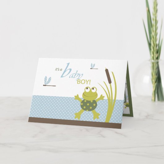 Ribbit Frog and Draquelly Baby Shower Einladung (Vorderseite)