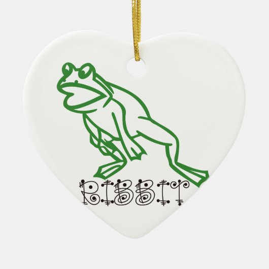 Ribbit Frosch Keramik Ornament (Vorne)