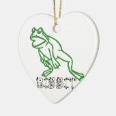 Ribbit Frosch Keramik Ornament (Links)