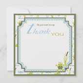 Ribbit Frosch und Libelle danken Ihnen Dankeskarte (Rückseite)