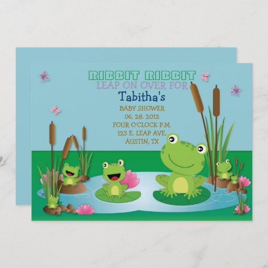 RIBBIT RIBBIT Einladung (Vorne/Hinten)