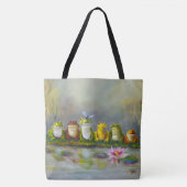 Ribbit River - Gemalte Tragetasche Tasche (Vorderseite)
