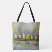 Ribbit River - Gemalte Tragetasche Tasche (Rückseite)