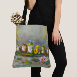 Ribbit River - Gemalte Tragetasche Tasche
