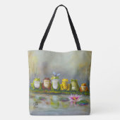 Ribbit River - Gemalte Tragetasche Tasche (Rückseite)