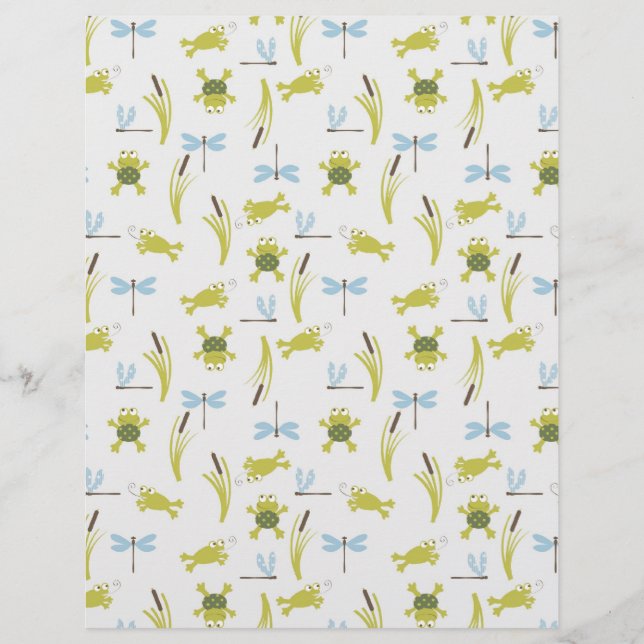 Ribbit Scrapbook Papier beidseitig (Vorderseite)