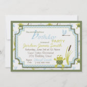 Ribbit Swimming Frog Birthday Einladung A7-B (Rückseite)