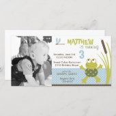 Ribbit Swimming Frog Geburtstag Einladung PC (Vorne/Hinten)