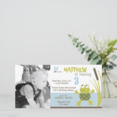 Ribbit Swimming Frog Geburtstag Einladung PC (Stehend Vorderseite)