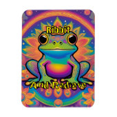 Ribbit und Radiate Boho Frog Groovy Vibes Magnet (Vertikal)