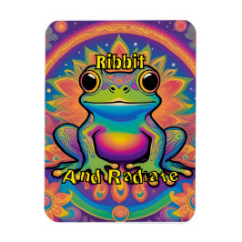 Ribbit und Radiate Boho Frog Groovy Vibes Magnet