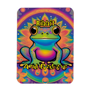 Ribbit und Radiate Boho Frog Groovy Vibes Magnet