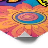 Ribbit und Radiate Boho Frog Groovy Vibes Poster (Ecke)