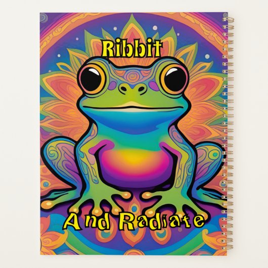 Ribbit und Radiate Boho Frog - Psychedelic Vibes Planer (Rückseite)