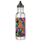 Ribbit und Radiate Frog - Boho Psychedelic Vibes Edelstahlflasche (Rechts)