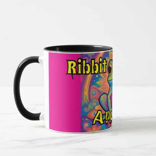 Ribbit und Radiate Frog - Boho Psychedelic Vibes Tasse (Links)