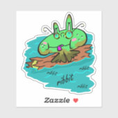 Ribbit von Log Frosch 1 Aufkleber (Blatt)
