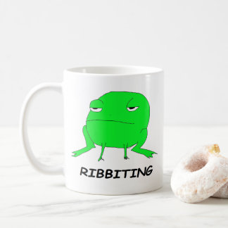 Ribbiting Frosch-Tierwortspiel-Tasse Kaffeetasse