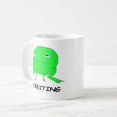 Ribbiting Frosch-Tierwortspiel-Tasse Kaffeetasse (Vorderseite Links)