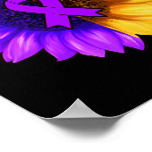 Ribbon Alzheimer's Awareness Drug Overdose Awarene Poster (Ecke)