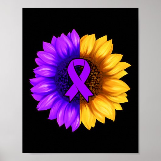 Ribbon Alzheimer's Awareness Drug Overdose Awarene Poster (Vorne)