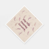 Ribbon and Confetti Silhouette Birthday Pattern Serviette (Ecke)