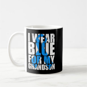 Ribbon Autism I Wear Blue For My Grandson Autism A Kaffeetasse
