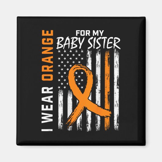 Ribbon Baby Schwester Leukemia Bewusstsein Magnet (Vorne)