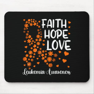Ribbon Blood Faith Hope Liebe Leukämie Awar Mousepad
