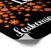 Ribbon Blood Faith Hope Liebe Leukämie Awar Poster (Ecke)