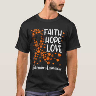 Ribbon Blood Faith Hope Liebe Leukämie Awar T-Shirt
